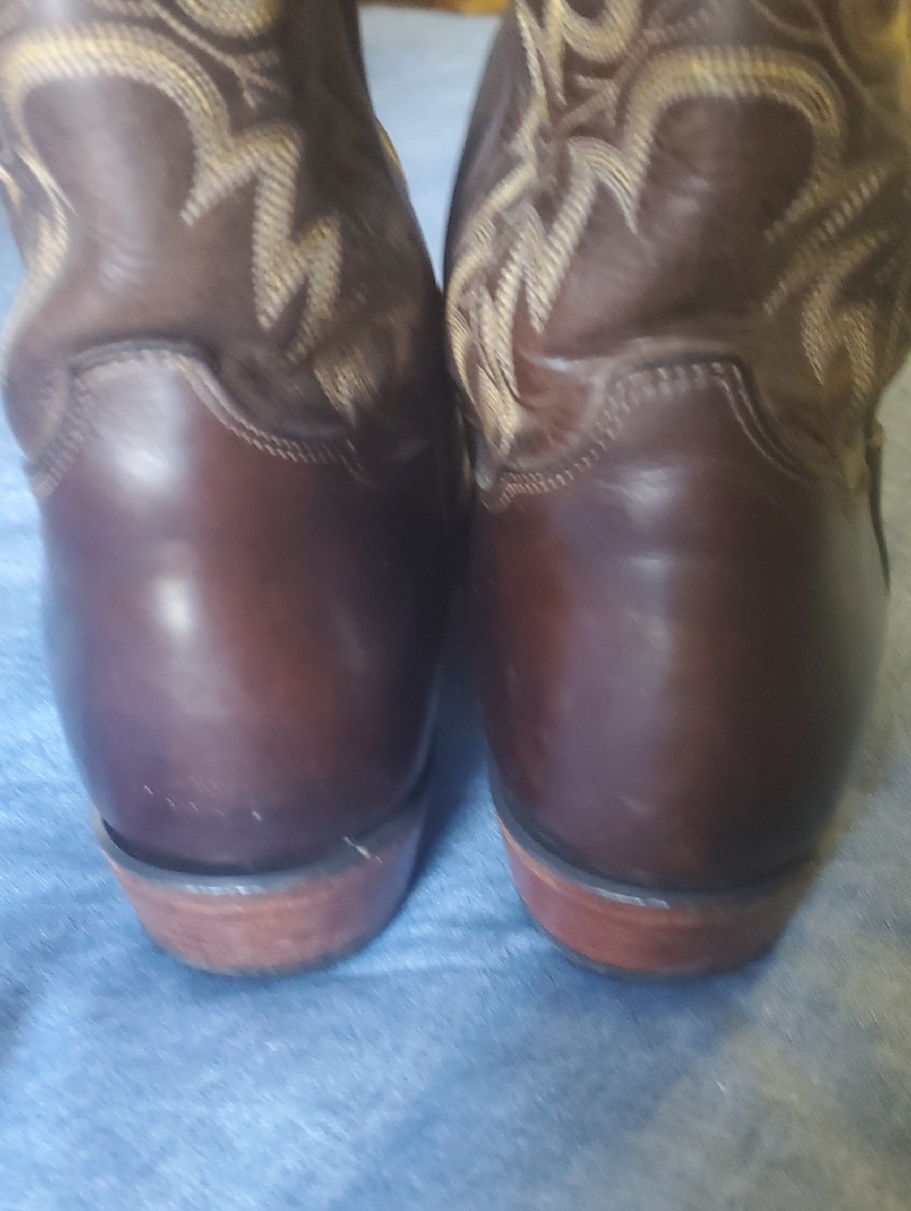 Tony Lama Men's Brown Leather Cowboy Boots Western Size 11.5 EE - Picture 4 of 5